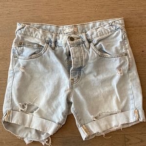 Free People Boyfriend Cut Jean Shorts
